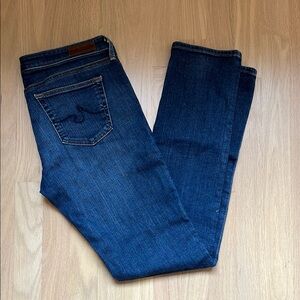 AG Adriano Goldschmied “The Stevie” Slim Straight Dark Blue Jeans size 29R